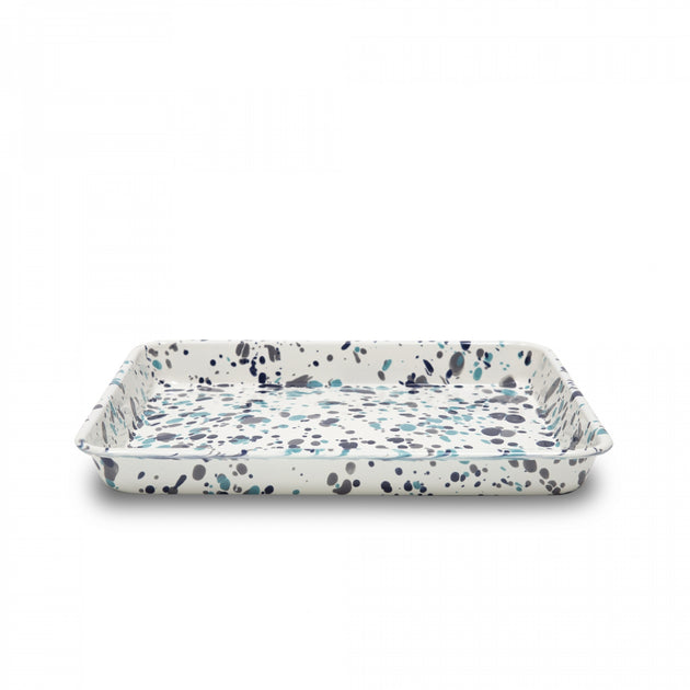 Jelly Roll/Large Rectangle Tray (Turquoise & White), Crow Canyon