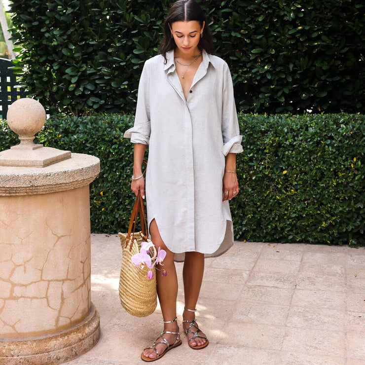 The Shirt Dress | Heather Grey