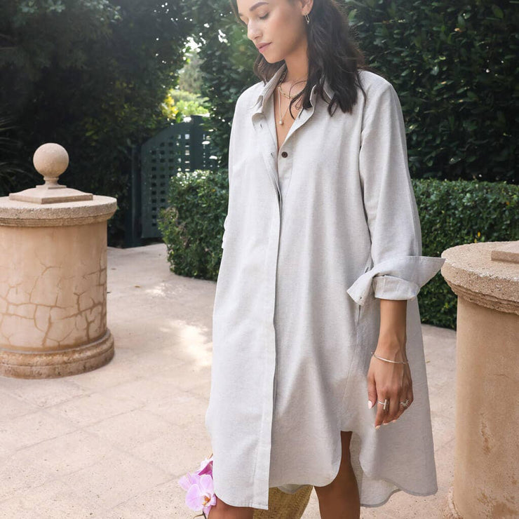 The Shirt Dress | Heather Grey