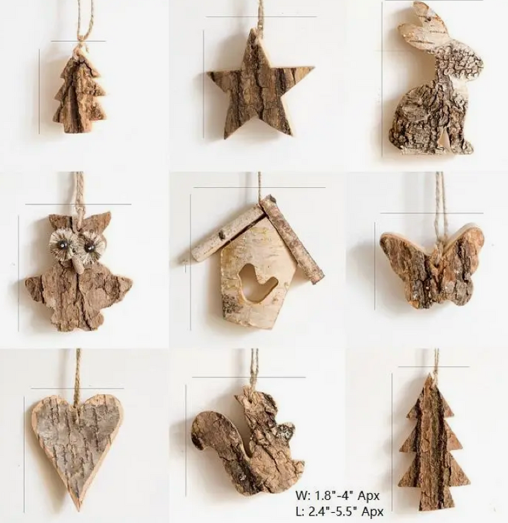 Wooden Tree Ornaments