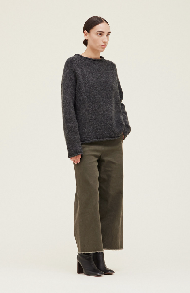 Rolled Edge Loose Sweater