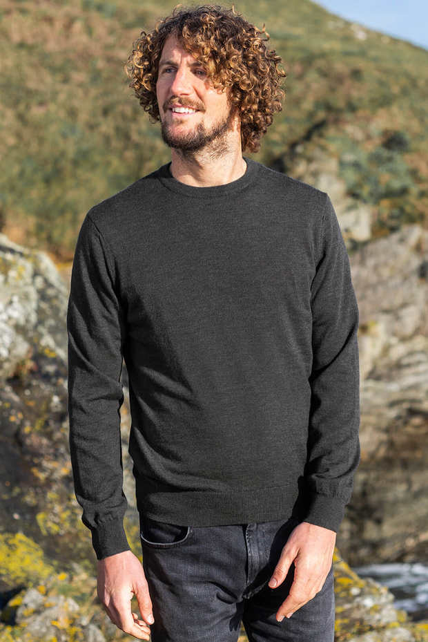 Men's Fine Knit Crew Sweater