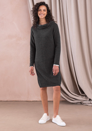 Collared Slouch Knee Length Dress