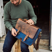 Demmit Canvas & Leather Messenger Bag