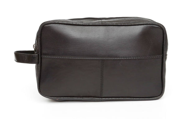 Trinity Unisex Leather Toiletry Bag
