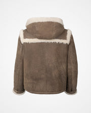 Hooded Sheepskin Duffle Jacket