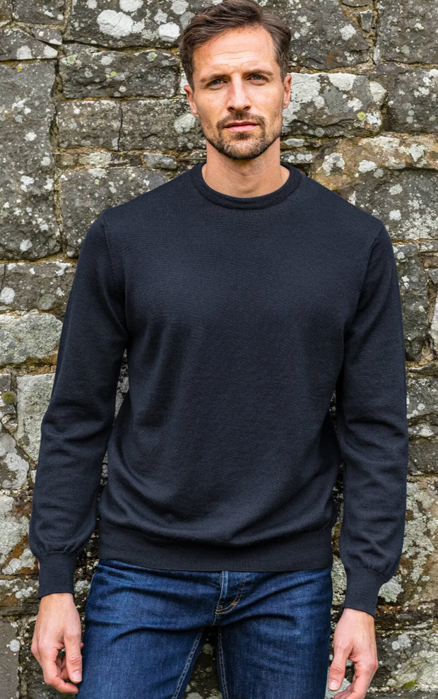 Men's Fine Knit Crew Sweater