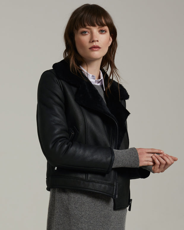 Sheepskin Biker Jacket