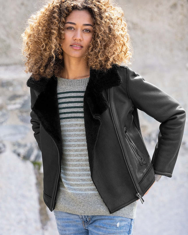 Sheepskin Biker Jacket