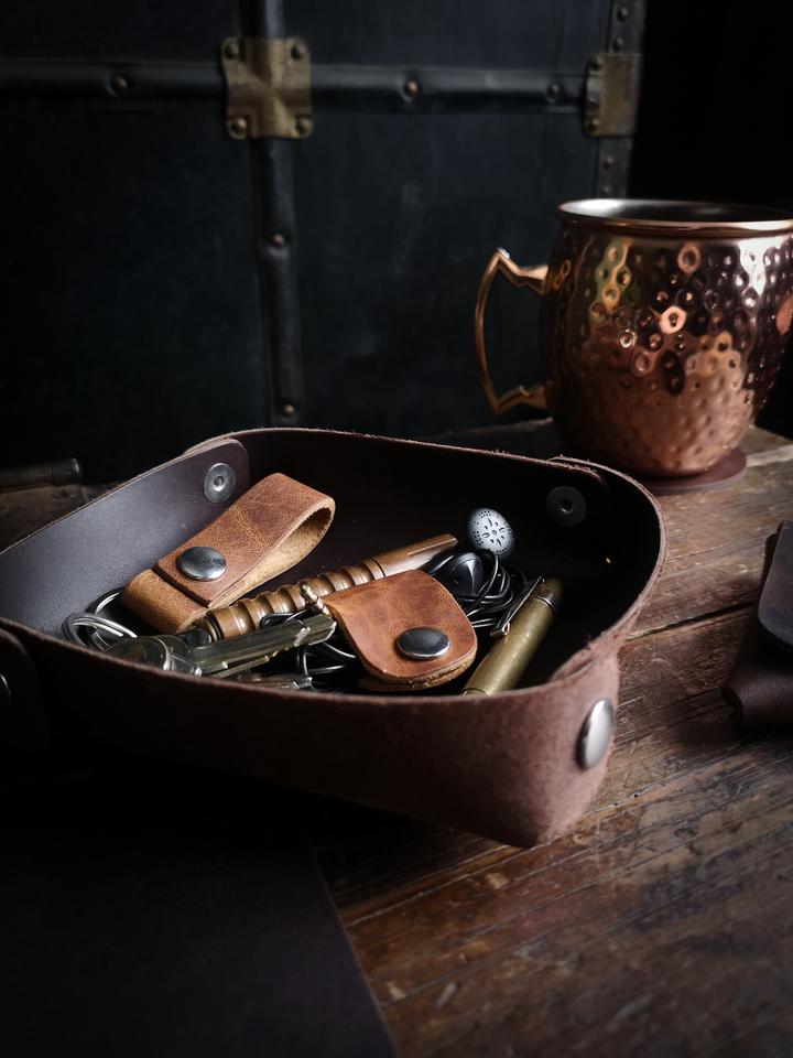 Leather Travelers Tray