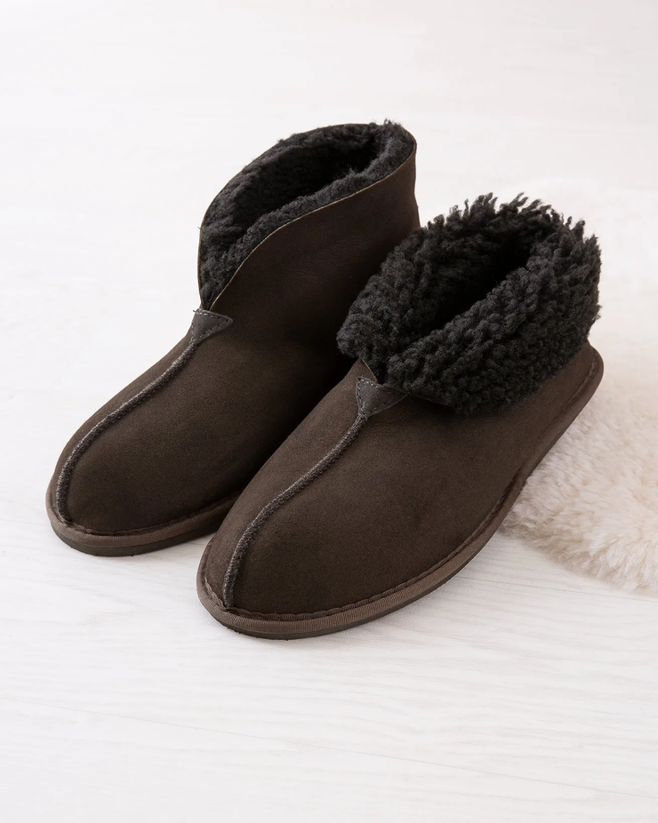 Men's Shearling Bootee Slippers