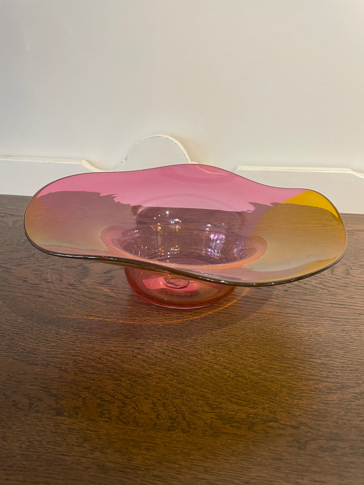 Large Wavy Glass Bowl